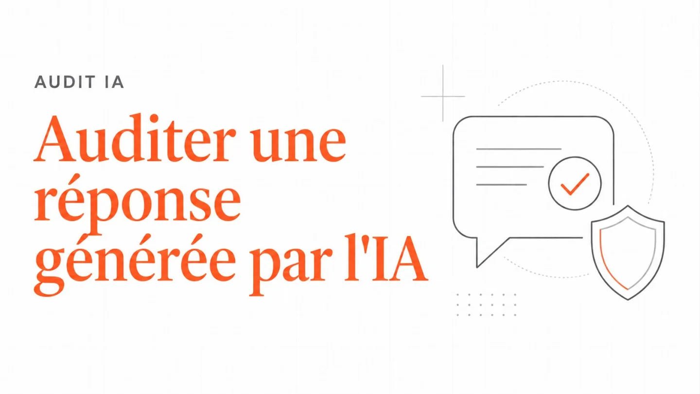 Couverture : les trois niveaux de controle d'une reponse generee par une IA, jusqu'a la preuve dans six mois.